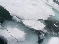 MS PAN View of breaking of arctic ice / Svalbard, Spitsbergen, Norway Stock Footage