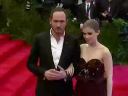 Kate Mara at "PUNK: Chaos To Couture" Costume Institute Gala Stock Footage