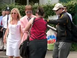 Cliff Richard at Wimbledon 2013 Video Sightings Stock Footage