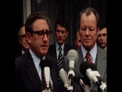 SYND 4-3-74 BRANDT AND KISSINGER STATEMENT AFTER TALKS Instructional Video