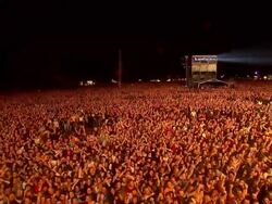 W/S EXT Concert Crowd Night Stock Footage