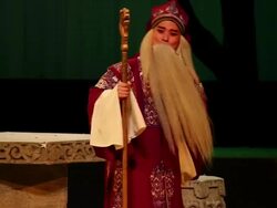 MS TS Actor performing qinqiang opera in theater, qinqiang is representative folk opera of northwest china AUDIO / xi'an, shaanxi, china Stock Footage