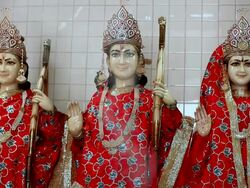 Statues of Indian gods  Stock Footage