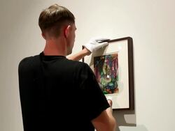 The Seventh Annual Macmillan De'Longhi Art Exhibition And Auction Is Launched Stock Footage