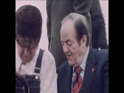 SYND 29 5 72 SENATOR HUBERT HUMPHREY CELEBRATES HIS BIRTHDAY AT DISNEYLAND News Clip