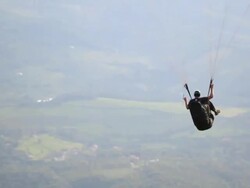 MS TS Para glider flying / Belo Horizonte, Minas Gerais, Brazil Stock Footage