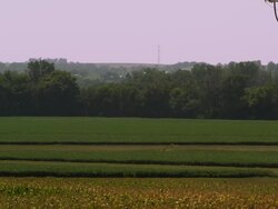 Panning view of the landscape near Auburn Nebraska. Stock Footage