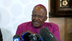 CLEAN : Tutu speaks out on 20 years of South African freedom News Clip