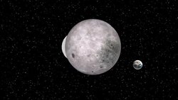 Earth Moon Orbit Stock Footage