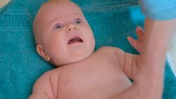 hygienic procedures with baby Stock Footage