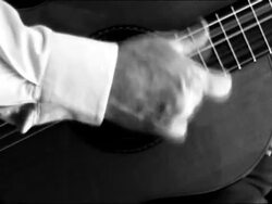 Man playing guitar - with sound (Spanish music ) Stock Footage