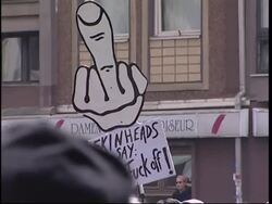 Neo and anti-Nazi protests News Clip