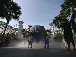 Tourists Flock To Sentosa Island Stock Footage