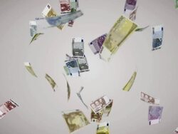 falling Euro Bills Stock Footage