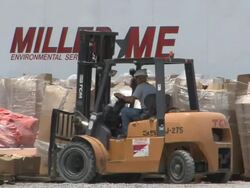BP Oil Boom Arrving In Grand Isle Stock Footage