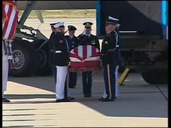 Reagan's casket arrives back in California News Clip