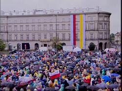 AP coverage, reaction to Pope's Warsaw mass, visit News Clip