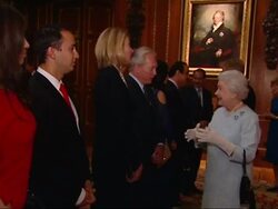Queen and Philip at Royal Horse Show Reception News Clip