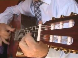 Playing guitar. Original sound: spanish flamenco music Stock Footage