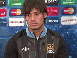 Roberto Mancini and David Silva interviews on Stock Footage