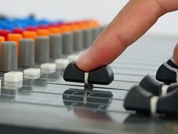 Sound mixing - close up Stock Footage