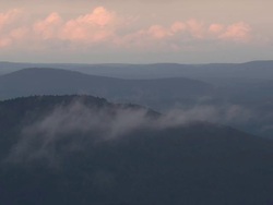 WS AERIAL View of Transition across stormy State / New York, United States Stock Footage