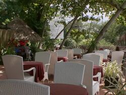 MS CafÃƒÂ© area at luxury resort / Sihanoukville, Cambodia Stock Footage
