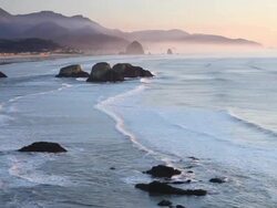 HD Oregon coast pacific ocean sunset Stock Footage