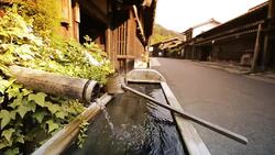 Tsumago a Traditional Japanese Village in Nagano Stock Footage