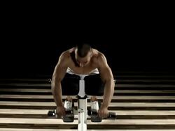 Hyperextension exercise Stock Footage