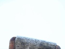 Robin on a Frosty Handle Stock Footage