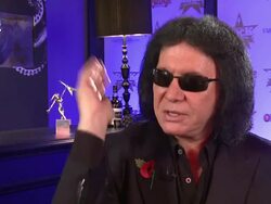 INTERVIEW: Gene Simmons on his work ethics, one of his companies Ortsbo.com at the Gene Simmons Interview: at London England. (Footage by WireImage Video/Getty Images Entertainment Video) Stock Footage