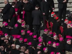 B-ROLL - Last weekly public audience of Benedict XVI from St. Peter's Square at St. Peter's Square on February 27, 2013 in Vatican City, Vatican. (Footage by Giulio Origlia/Getty Images) Stock Footage