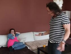 Pregnant Couple with problems Stock Footage