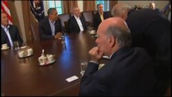 Obama and Congressional leaders discuss debt crisis News Clip