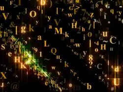 Numbers and Letters Rain Serie Stock Footage