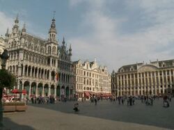 WS View of La Grand Place UNESCO world heritage / Brussels, Brussels Capital Region, Belgium Stock Footage
