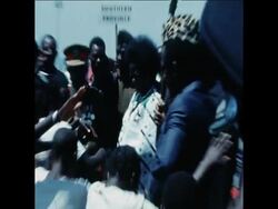 SYND 25 1 76 AFRICAN LEADERS ARRIVE FOR ANNIVERSARY OF AMIN'S PRESIDENCY News Clip