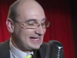 HD: Comedian Starts The Performance Stock Footage