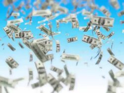Falling Dollars Stock Footage