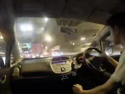 Point of View Timelapse of car traffic Stock Footage