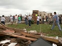 Moore Residents Continue Painful Recovery From Massive Tornado Strike Stock Footage