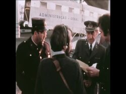 SYND 17 4 73 Liner stops in Lisbon en route to Israel. News Clip