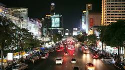 Night traffic lights Stock Footage