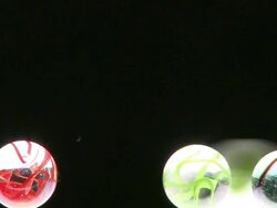 MS Marble balls in an aquarium / Sao Paulo, Brazil Stock Footage