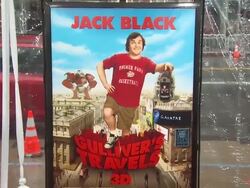 ATMOSPHERE: Signage at the 'Gulliver's Travels' Premiere at Hollywood CA. (Footage by WireImage Video/GettyImages) Stock Footage