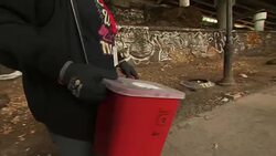 Drug outreach workers collecting used needles News Clip