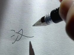 Handwritten Chinese word Stock Footage