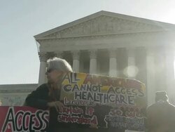 Supreme Court hears arguments on Obamacare Stock Footage