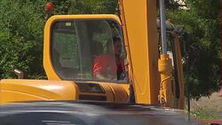 Traffic passing through roadworks in Maidstone News Clip